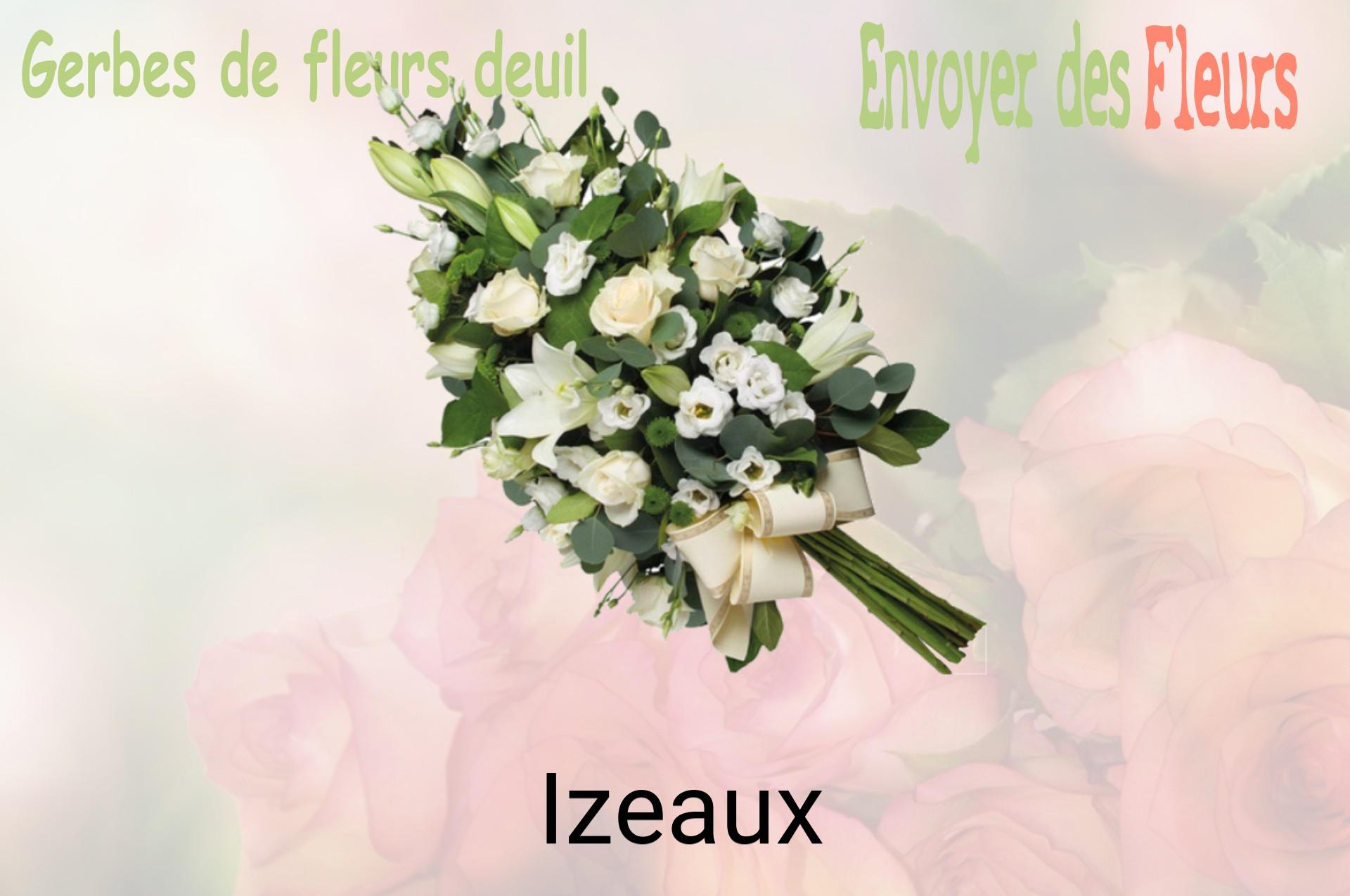 Gerbe de fleurs de deuil livrée à Izeaux